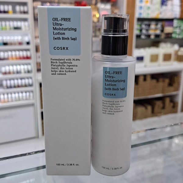 لوسیون آبرسان و مرطوب کننده کوزارکس اصل فاقد چربی کره ای 100 میل | OIL FREE Ultra Moisturizing Lotion (with brich sap) COSRX